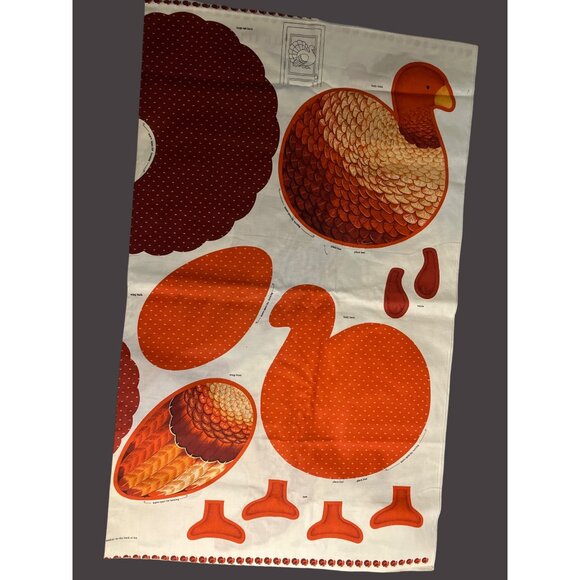 Thanksgiving Turkey Sewing Fabric Panel For Soft Toy Pillow Cut & Sew  DIY Kit - Picture 6 of 9